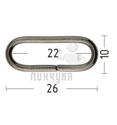 Рамка универсальная 22х6х2мм (толщ. 2мм), цв.т/хром