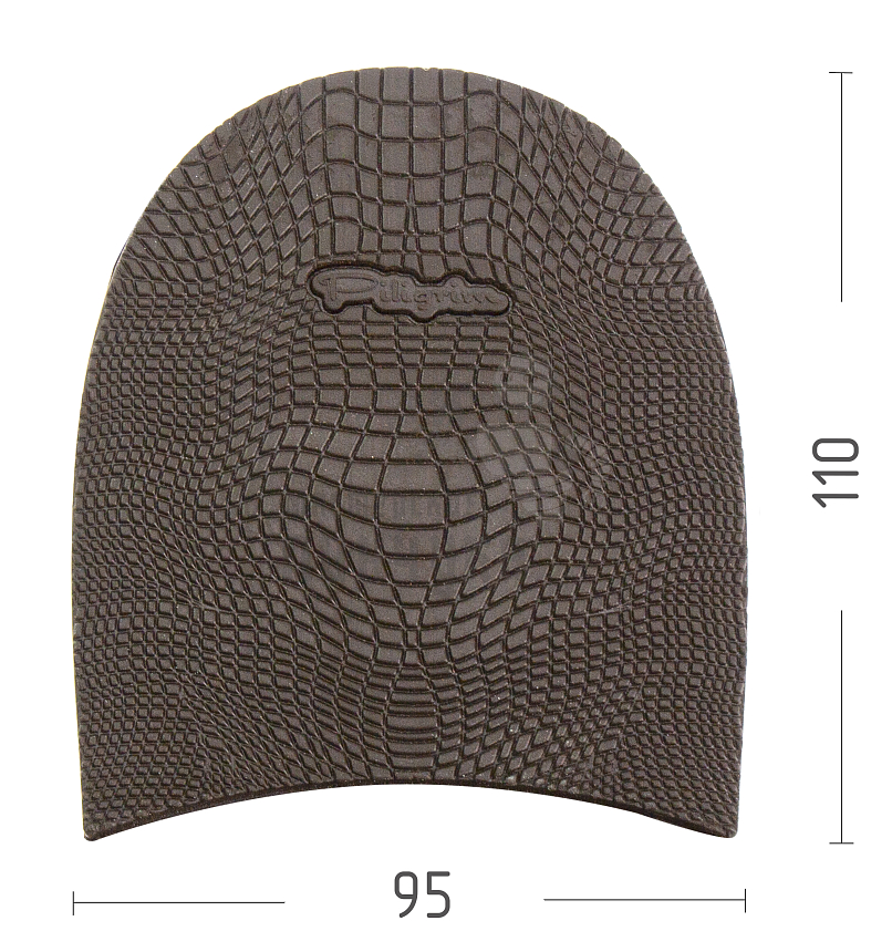 Набойка Piligrim "Черепашка", разм. XL, 95x110x6,5мм, цв.коричневый