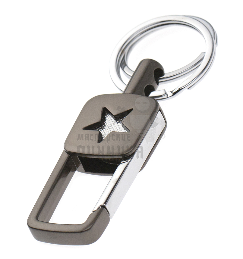 Карабин с двумя кольцами для ключей