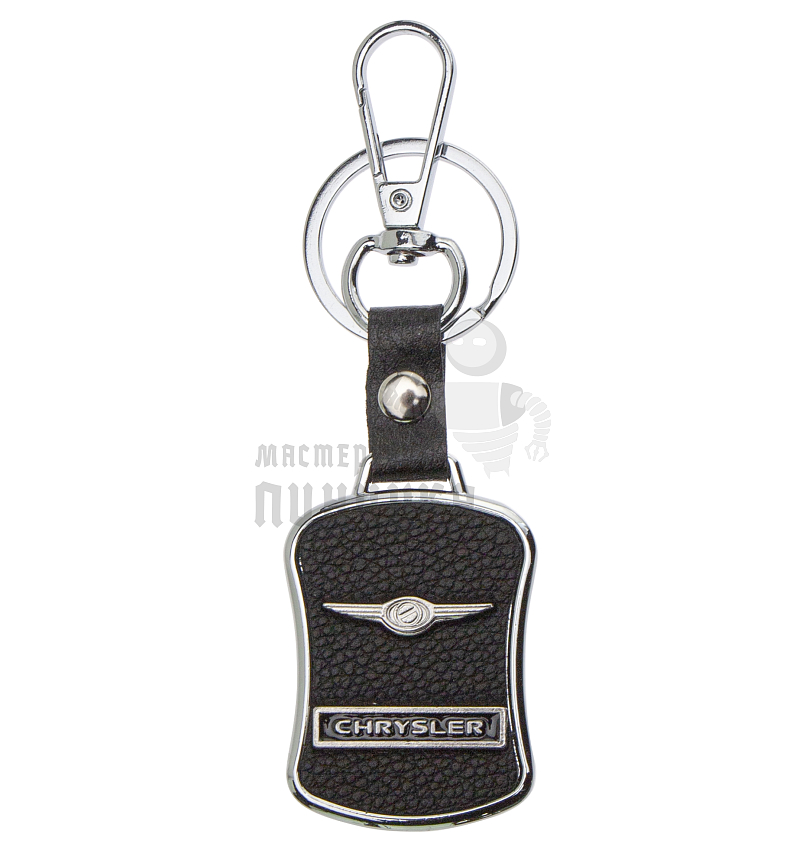 Авто карабин с кольцом для ключей CHRYSLER Экокожа