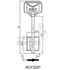 REX12DP жёлтый - Чертеж