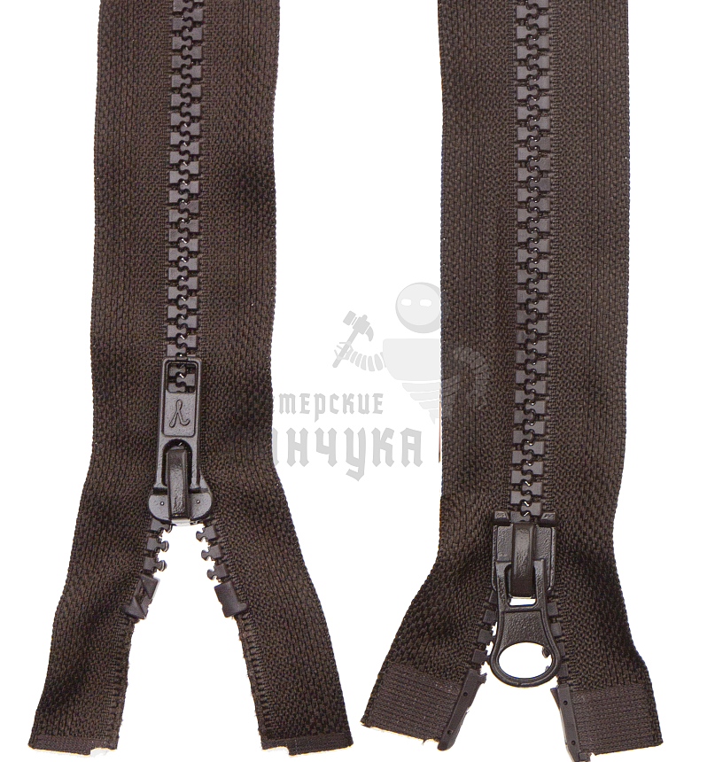 Молния Трактор "GAMMA" G3052 80 см Тип 5 разъёмная двухзамковая №336 горький шоколад