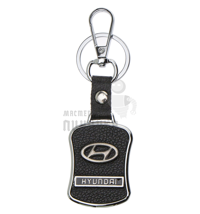 Авто карабин с кольцом для ключей HYUNDAI Экокожа