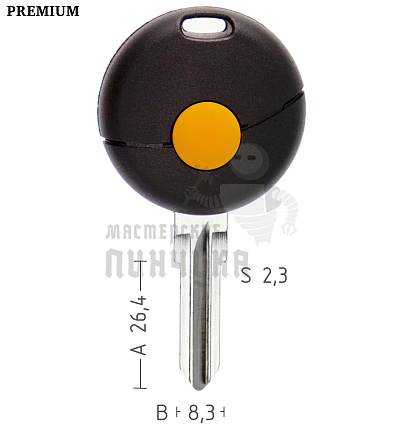 Корпус ключа MEHYP YM23P YMHYP17 1 кнопка КНР