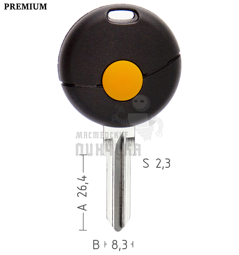 Корпус ключа MEHYP YM23P YMHYP17 1 кнопка КНР