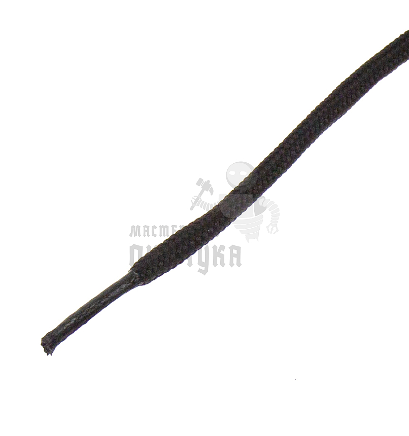 Шнурок черный, круглый стандартный 75 см (Art.405)