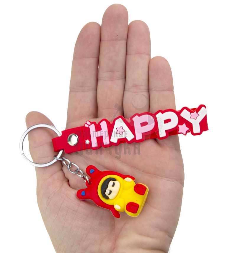 Брелок для ключей "Wakuku" с ремешком, цв.красный