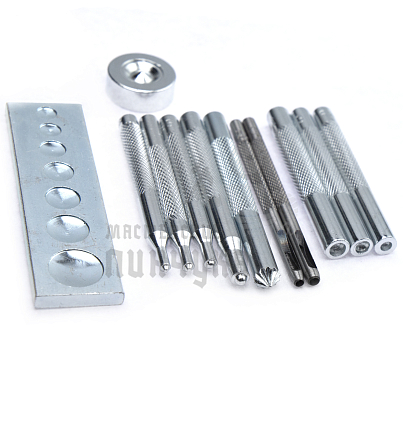 Набор инструментов для установки швейной фурнитуры (12шт)