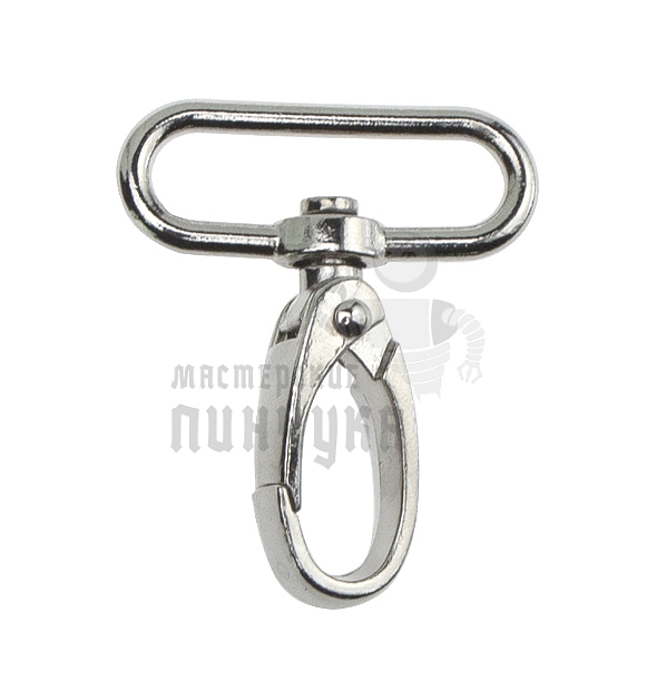 Карабин поворотный, сумочный 40мм, цв.никель