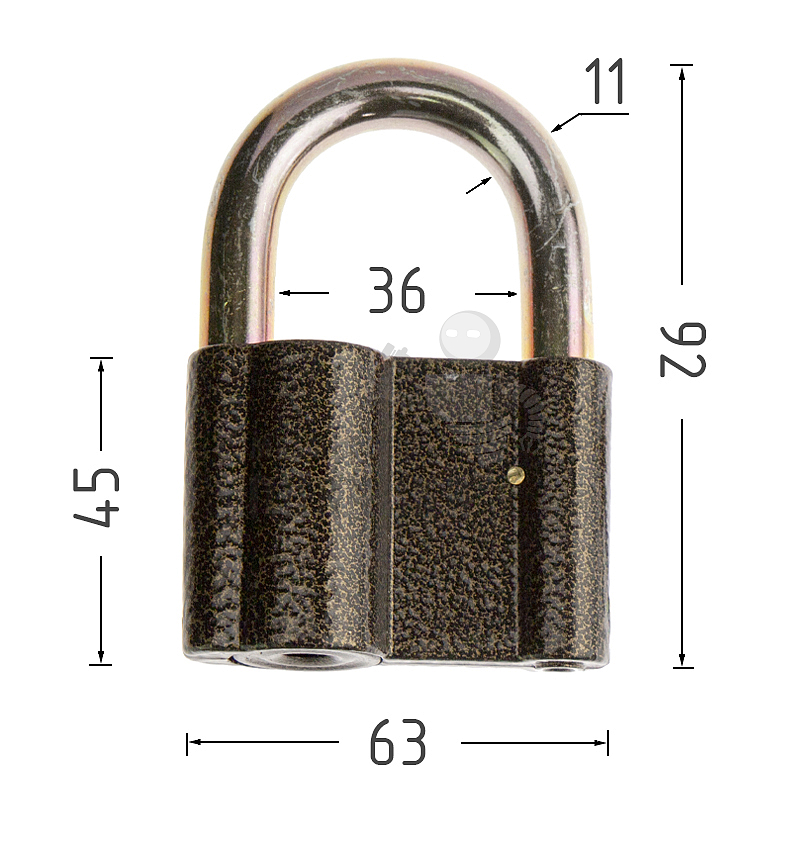 Навесной замок Avers PD-20-70-Blister