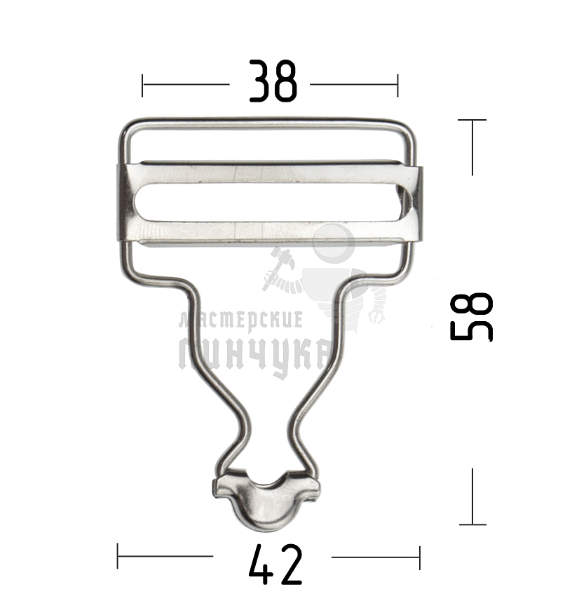 Пряжка для комбинезона 40мм цв никель
