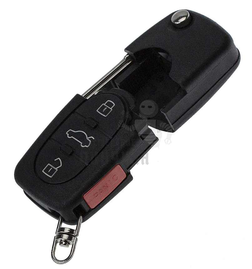 Корпус выкидного ключа HU-HAA.P1 HU66 HF55P65 3 кнопки + паника овальные AUDI КНР