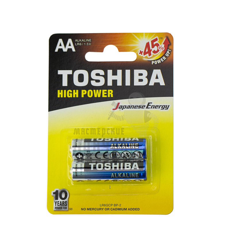 Батарейка Toshiba LR6GCP BP-2 High Power Alkaline BL2 (2/24/48)