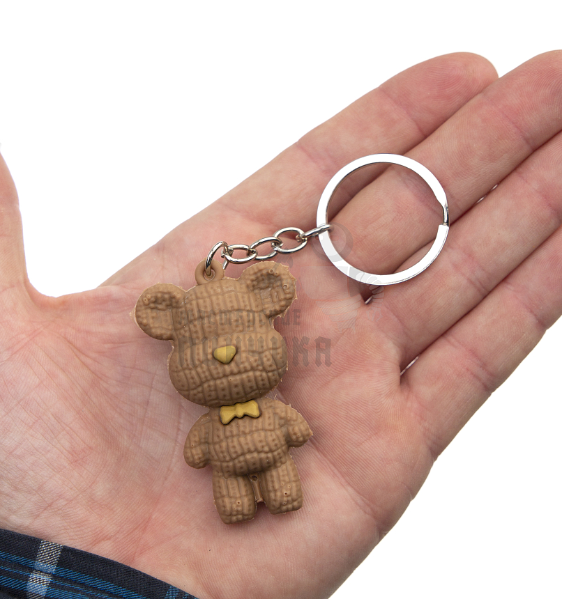 Брелок для ключей "Мишка с бабочкой" 