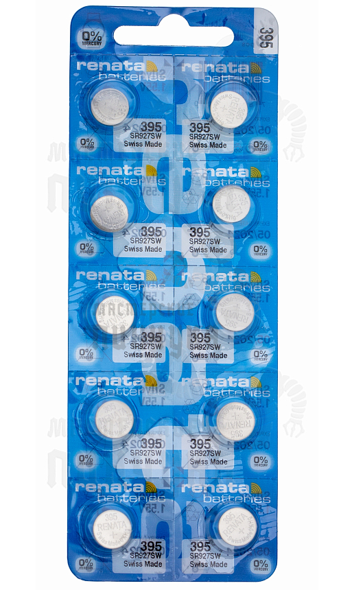 Батарейка часовая RENATA R395 SR927SW BL10 (10/100)