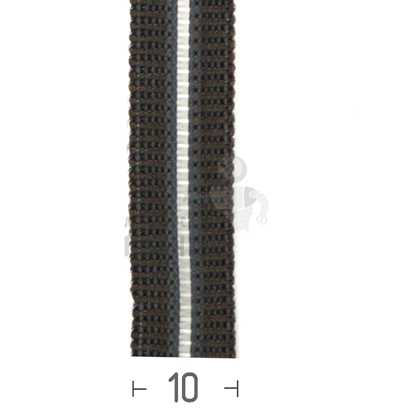 Резинка с просечкой 10мм, коричневая