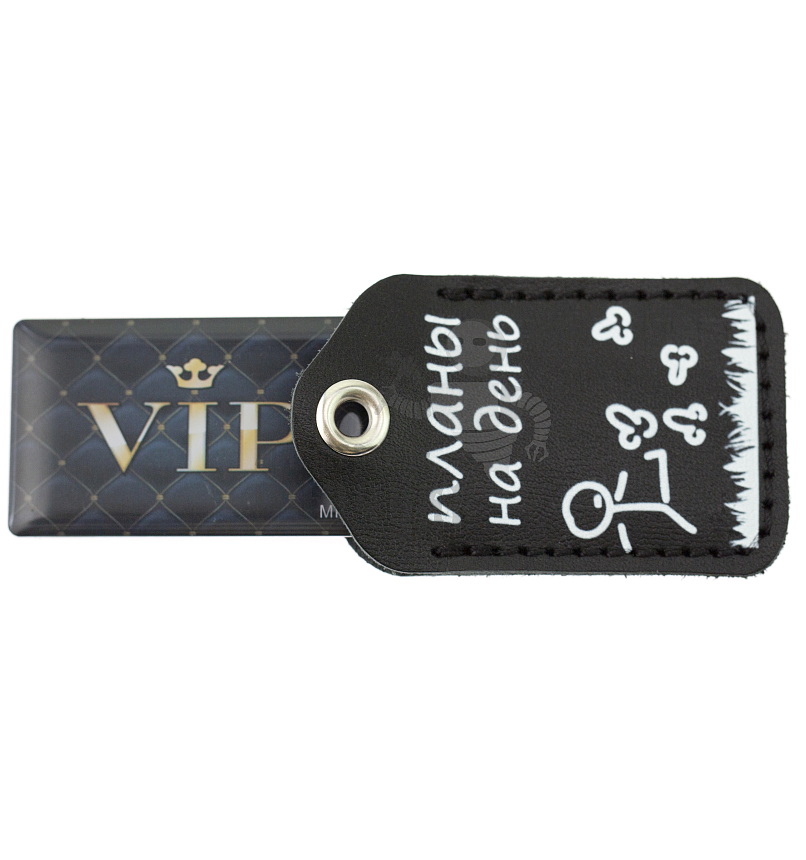 Чехол брелок «Планы на день» с карабином, цв.черный 