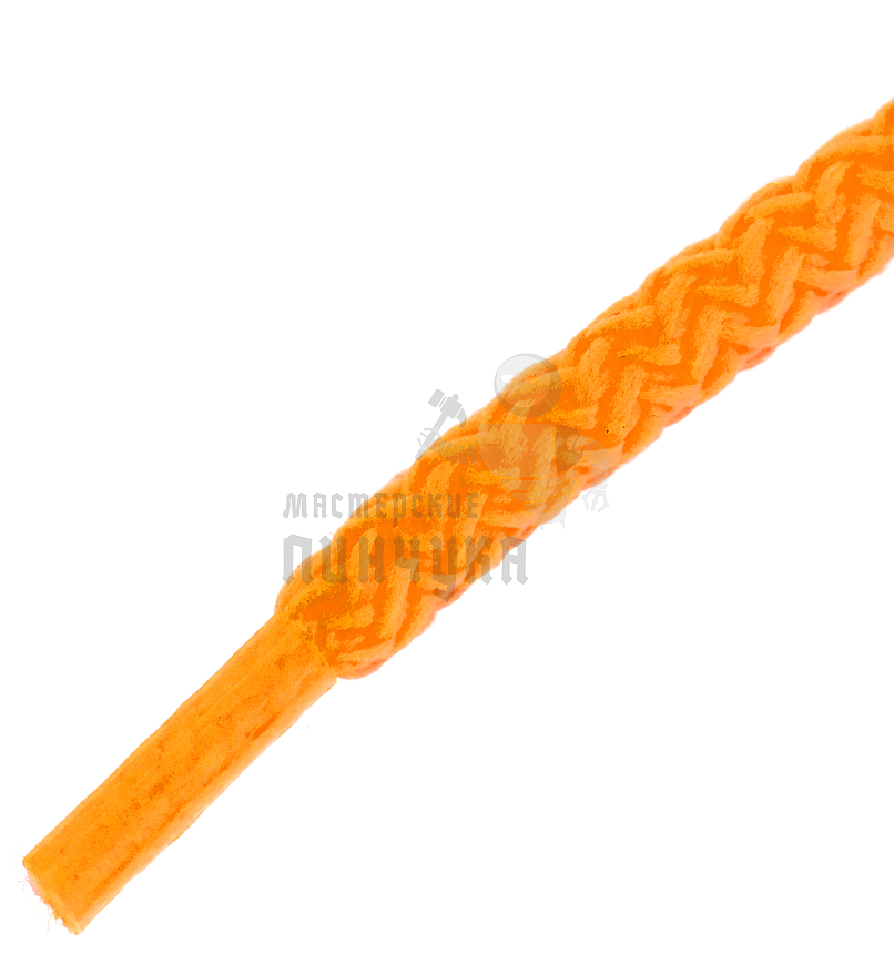 Шнурки круглые с наполнителем, 100см, цв.неон-оранжевый