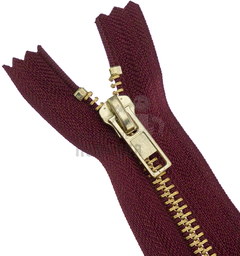 Молния металлическая джинсовая тип 5 18см н/р цв 179 зв латунь