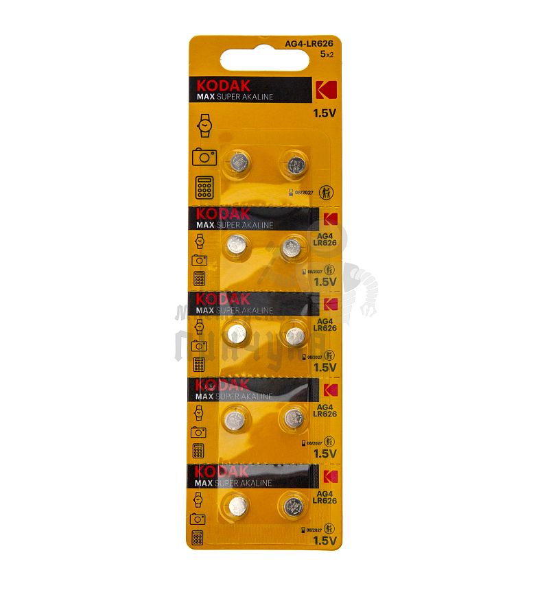 Батарейка KODAK AG4 LR626 BL10 Alkaline 1.5V (10/100/3600)