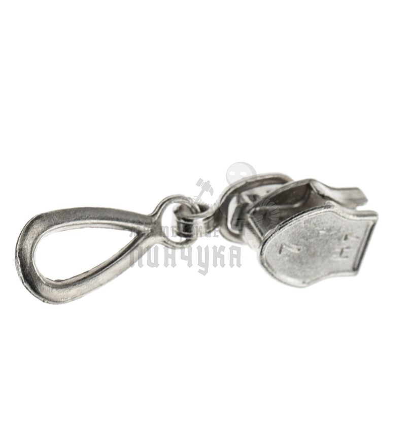 Бегунок для спиральной молнии, тип 7, автомат, цв. серебро