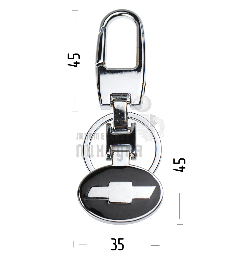 Авто карабин с кольцом для ключей CHEVROLET