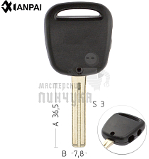 Корпус ключа TOYO30P  TOY48  TY47P80 2 кнопки сбоку КНР /// TOYOTA - Чертеж