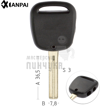 Корпус ключа TOYO30P  TOY48  TY47P80 2 кнопки сбоку КНР /// TOYOTA