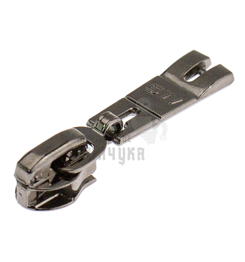 Бегунок для спиральной молнии, тип 5, автомат, цв. никель темн. 16-3