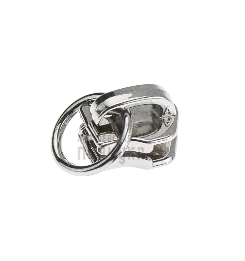 Бегунок сумочный Т5 "JX" (0157), металл, светлая гальваника