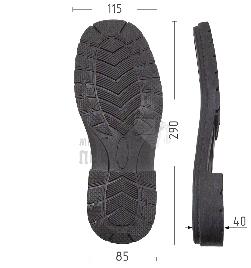 Подошва муж. "ERMAK", р.40, цв.ченый