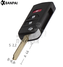 Корпус  NISSAN NSN14 2кн + паника выкидн КНР - Чертеж