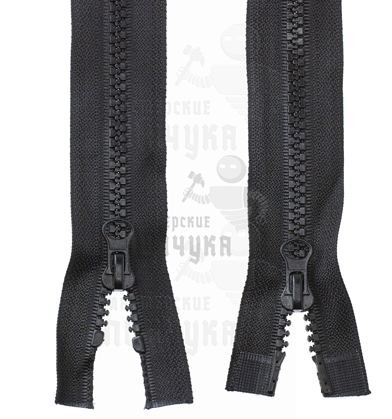 Молния тракторная, тип 5, 2-ух замковая, 120см, цв. черный