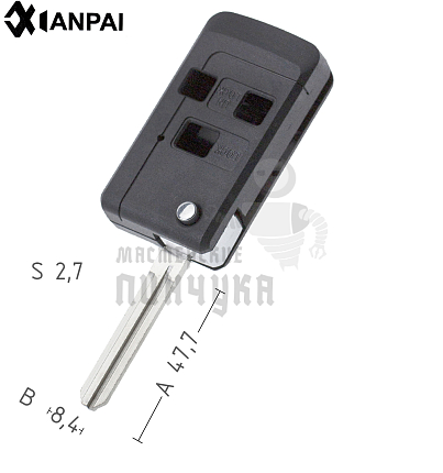 Корпус выкидного ключа TOYO-15.P   TOY43P TY51P TY37RP КНР//