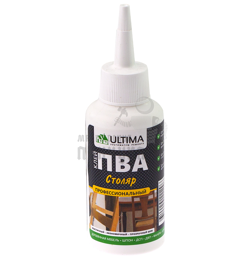 Клей ПВА ULTIMA СТОЛЯР, флакон 80 г. арт. ULTSTL008