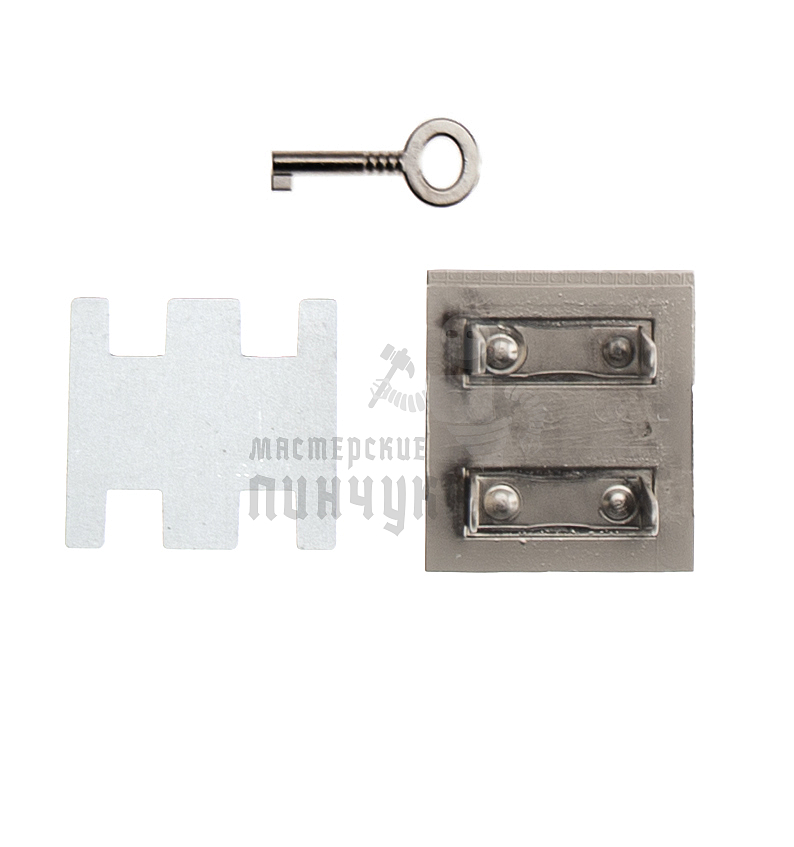 Замок портфельный 08240 цв. никель темный матовый