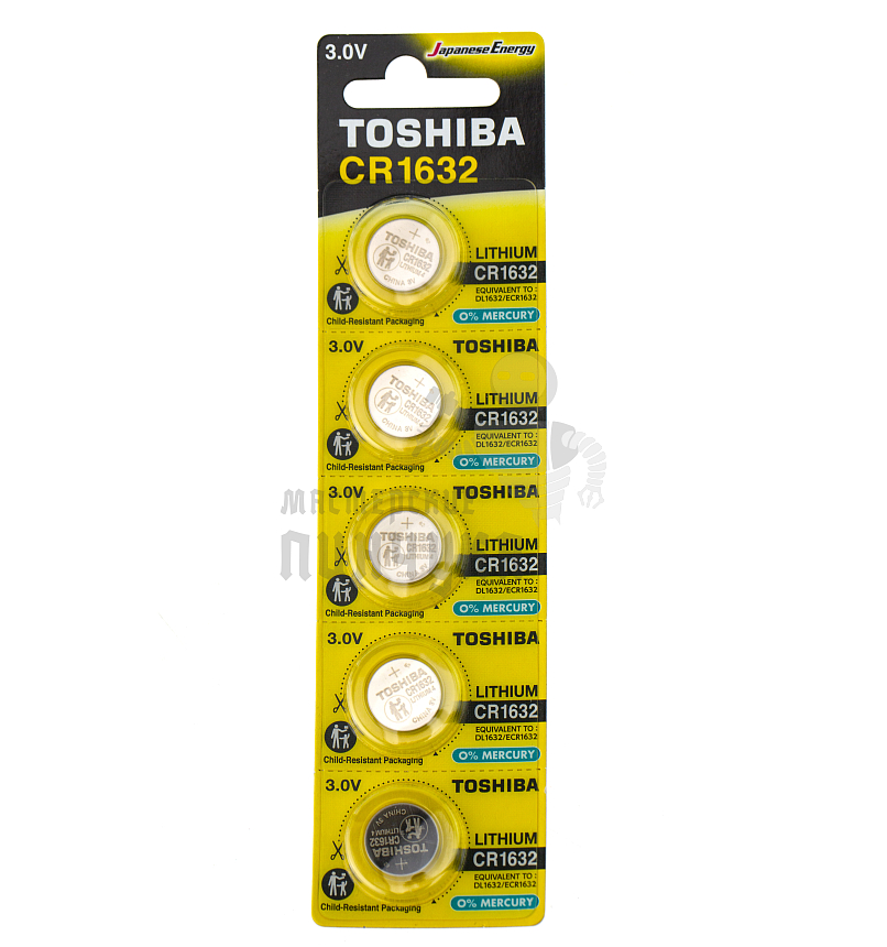Батарейка Toshiba CR1632 BL5 (5/100/5000)