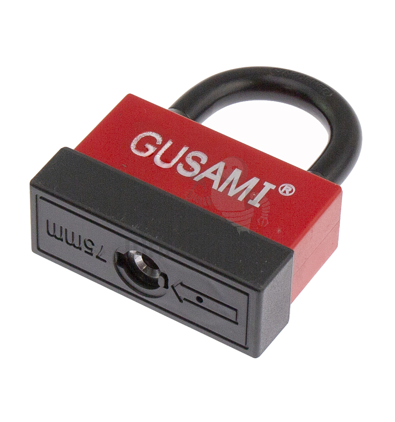 Навесной замок GUSAMI 77мм (красный)