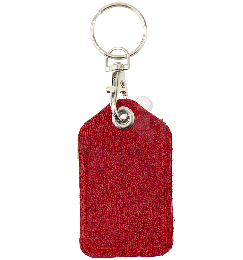 Чехол брелок прямоугольный с карабином, цв.красный 