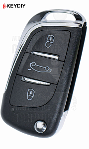 Ключ серии B-11-3 в стиле PEUGEOT/CITROEN для KD900 без встроенного чипа КНР - Чертеж