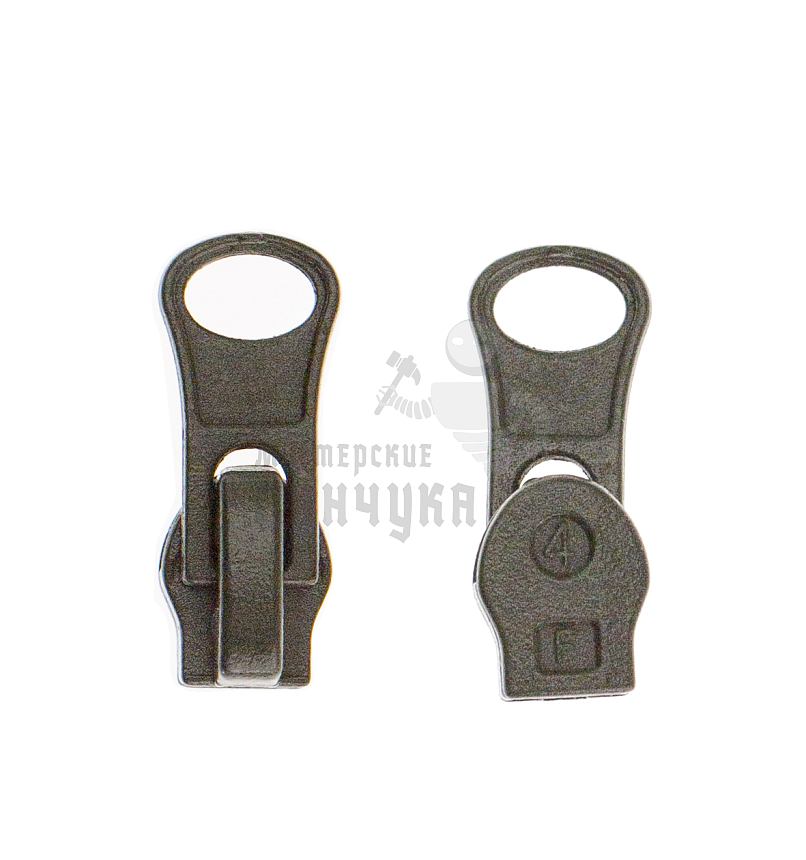 Бегунок для спиральной (витой) молнии, тип 4, автомат, ГРУША цв. 328 хаки