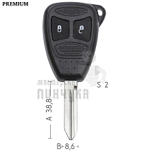 Корпус ключа CHR-15 CY24 CY62 2 кнопки КНР - Чертеж