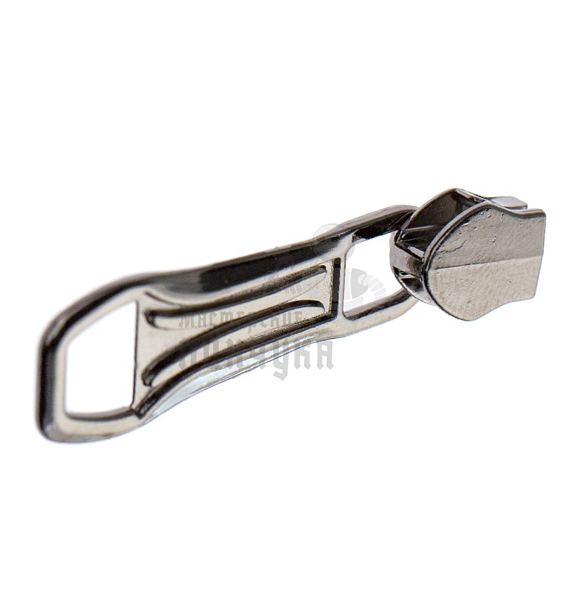 Бегунок для спиральной молнии, тип 5, сумочный N8 цв. никель темн.