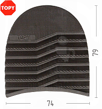 Набойки Topy  Serac, р-р 168, цв. коричневый (45) - Чертеж