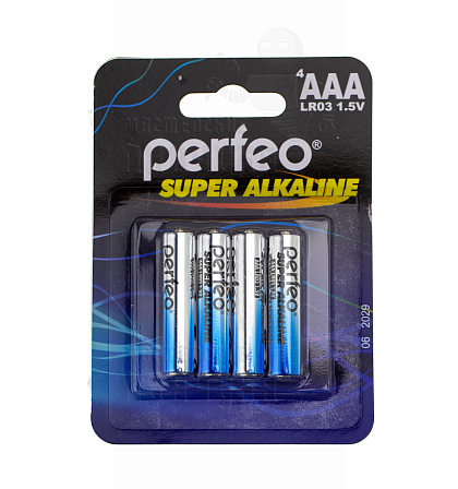 Батарейка Perfeo LR03 4BL ALKALINE 1.5V (4/120/)