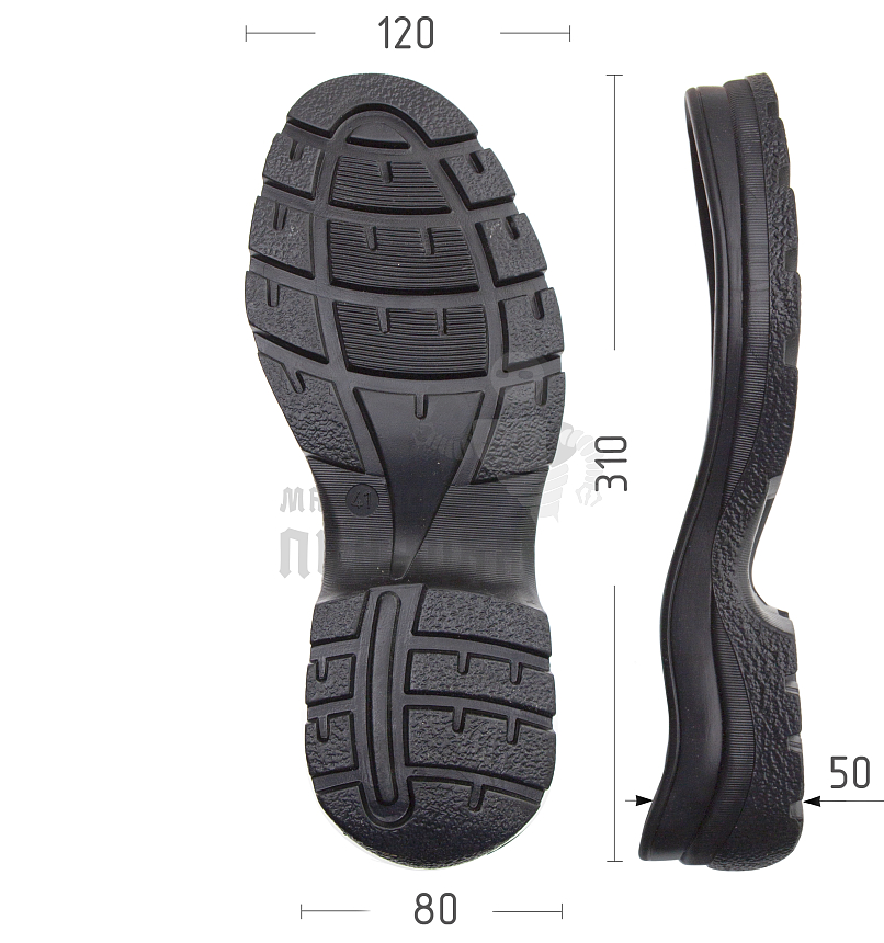 Подошва муж. Киров 115-Б р. 41, цв. черный